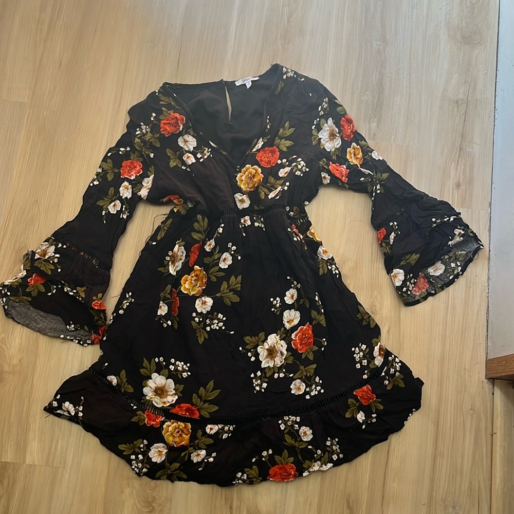 Floral western style dress